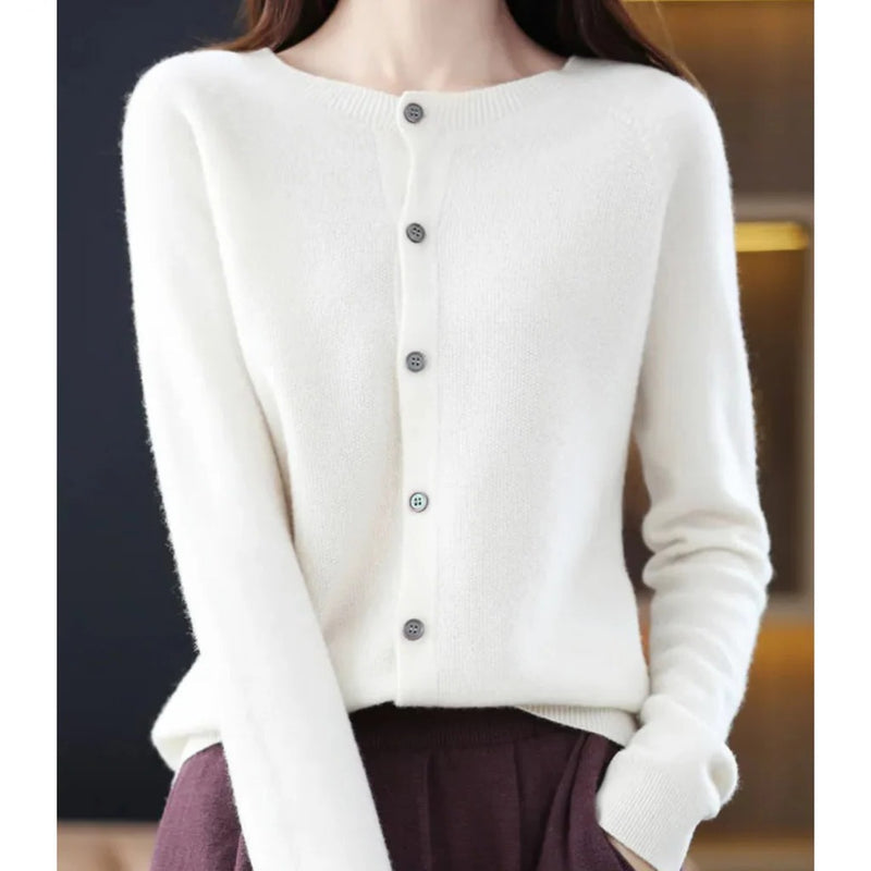 Women's Round Neck Cardigan