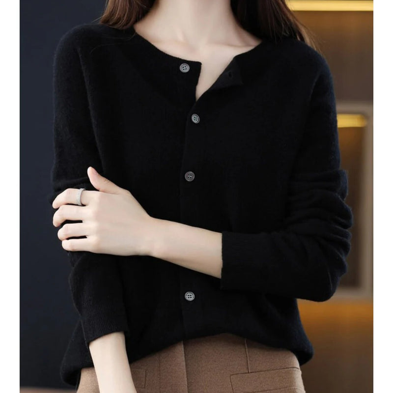 Women's Round Neck Cardigan