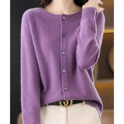 Women's Round Neck Cardigan
