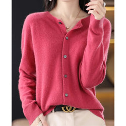 Women's Round Neck Cardigan