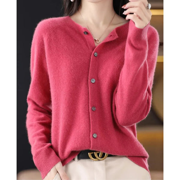 Women's Round Neck Cardigan