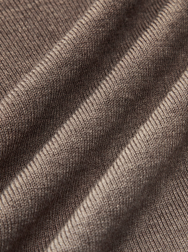 Wool-Blend Ombre Slim Knit Top
